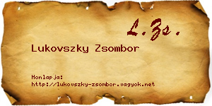 Lukovszky Zsombor névjegykártya