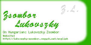 zsombor lukovszky business card